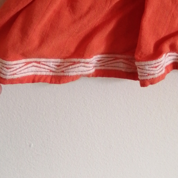 KERRY Brooke summer orange boho embroidered top - Picture 4 of 8